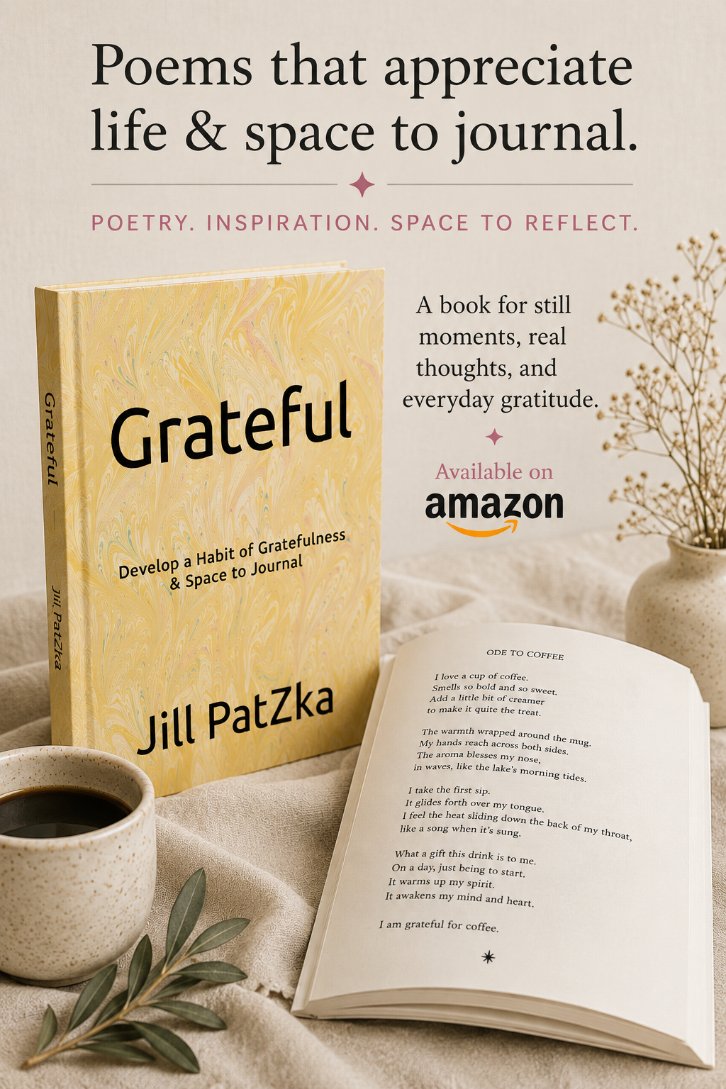 Gratefulness poetry book by Jill Patzka