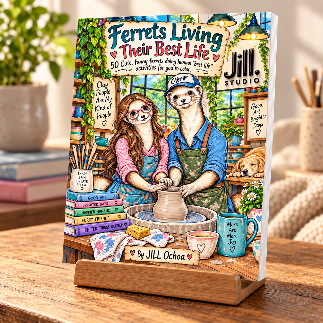 Ferrets Living Their Best Life Coloring Book